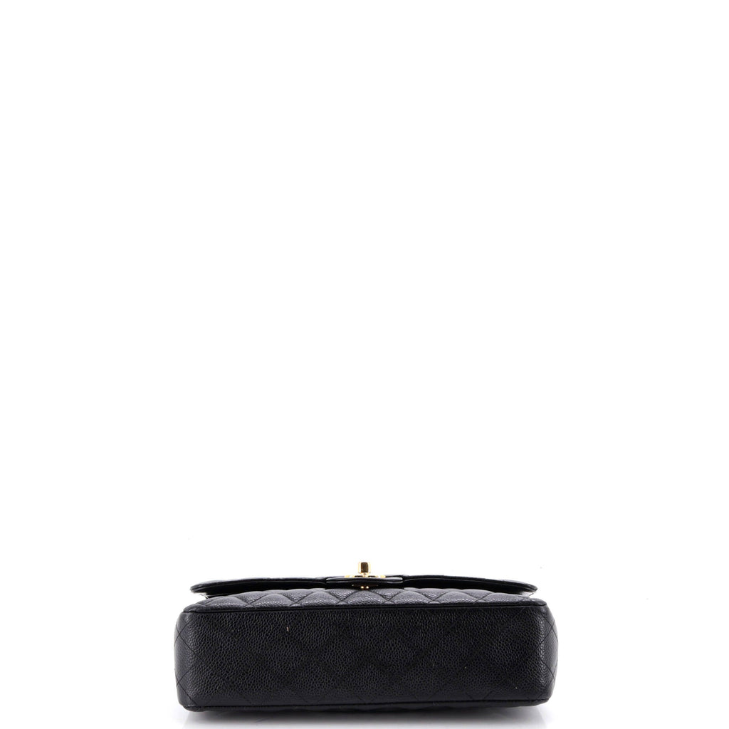 Vintage Classic Double Flap Bag Quilted Caviar Medium