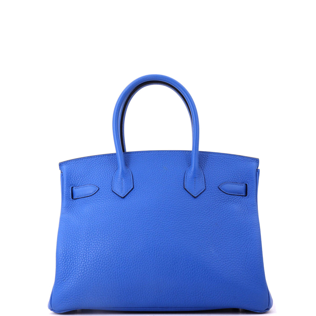 Birkin Handbag Verso Clemence with Palladium Hardware 30