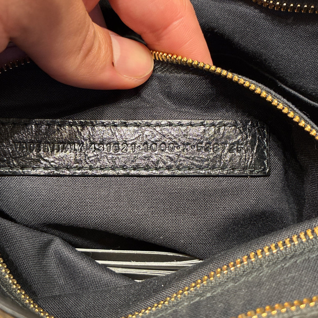 Logo Strap City Classic Studs Bag Leather Small