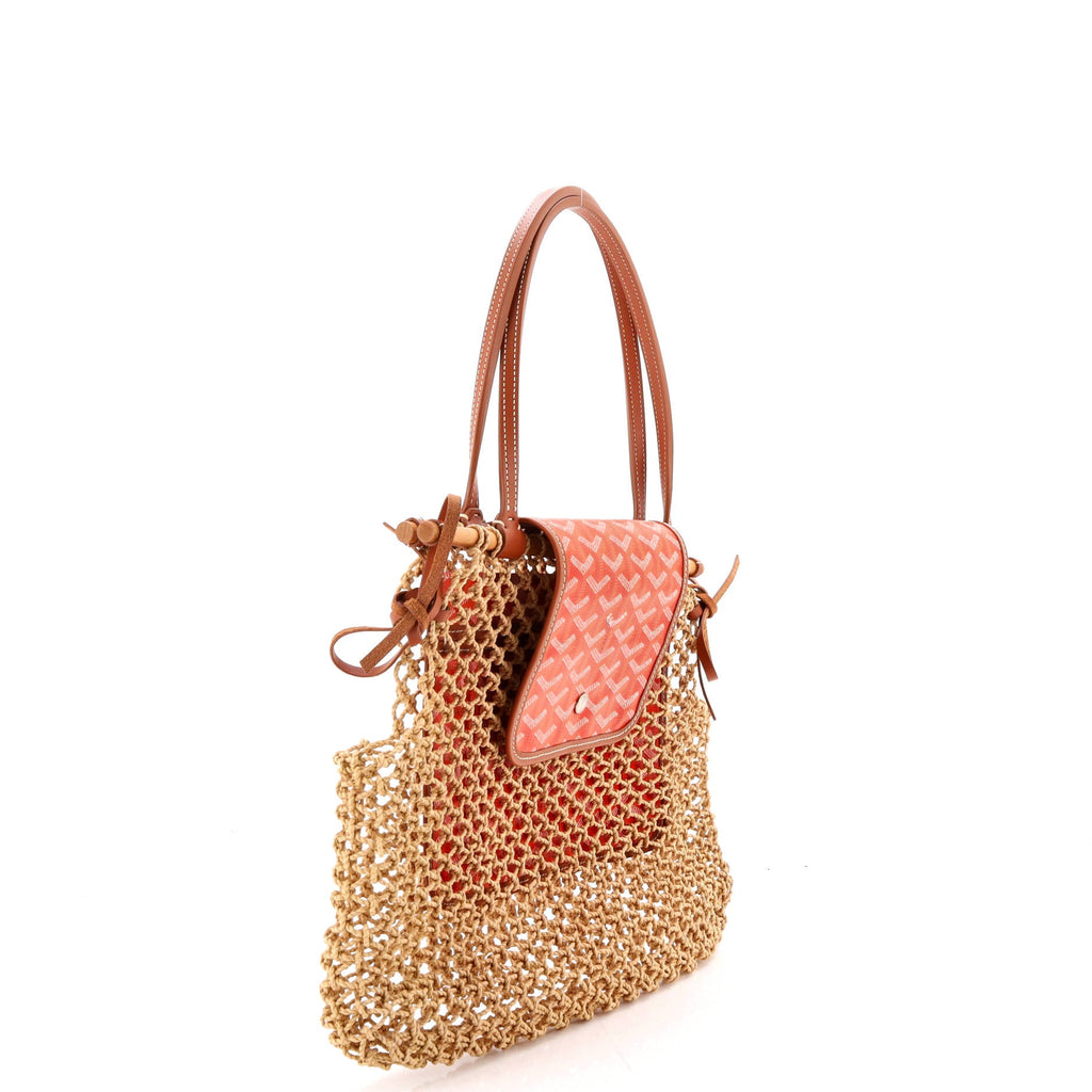 Aligre Bag Raffia Net with Coated Canvas