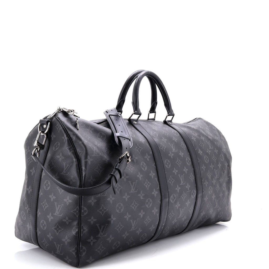 Keepall Bandouliere Bag Monogram Eclipse Canvas 55