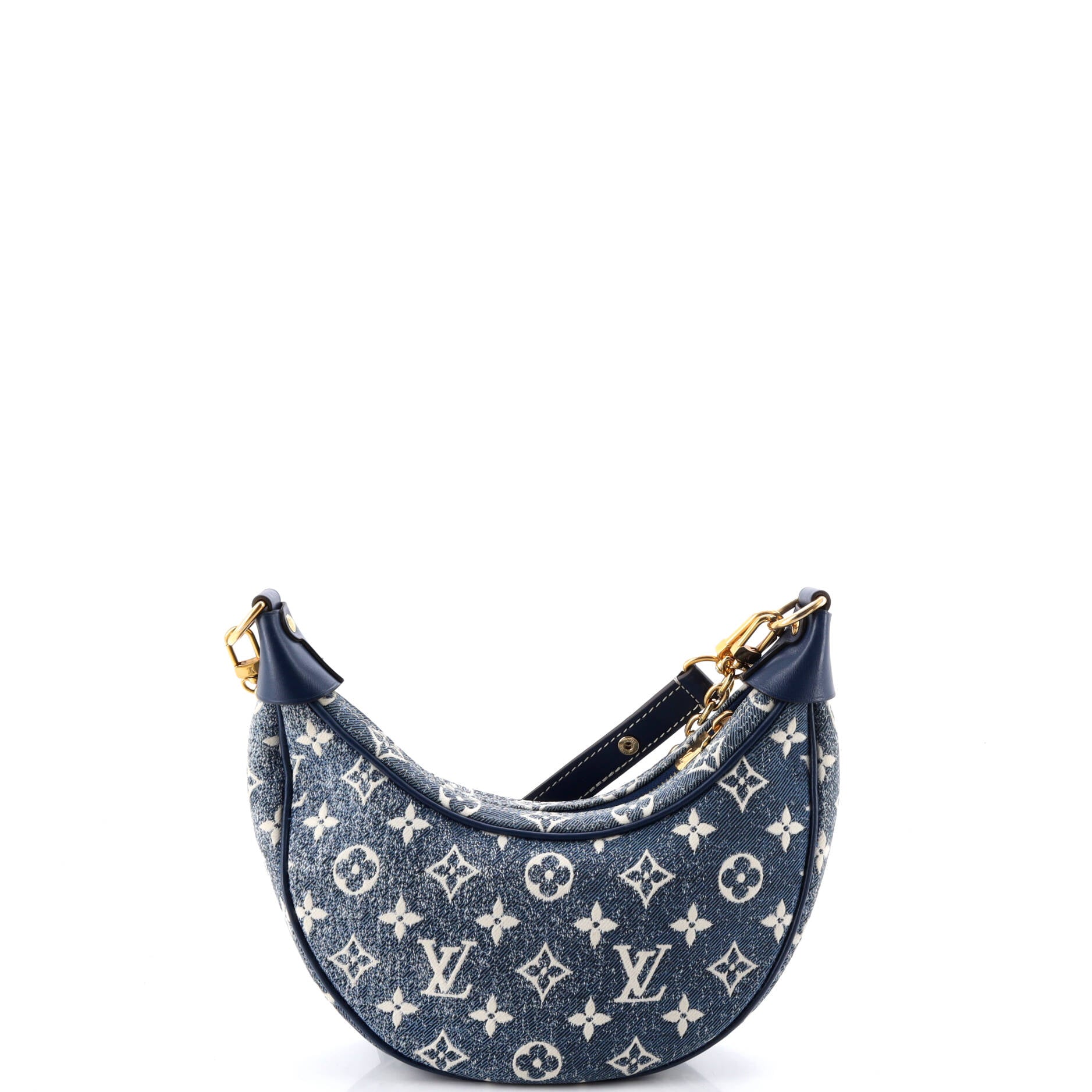 Loop Handbag Monogram Jacquard Denim