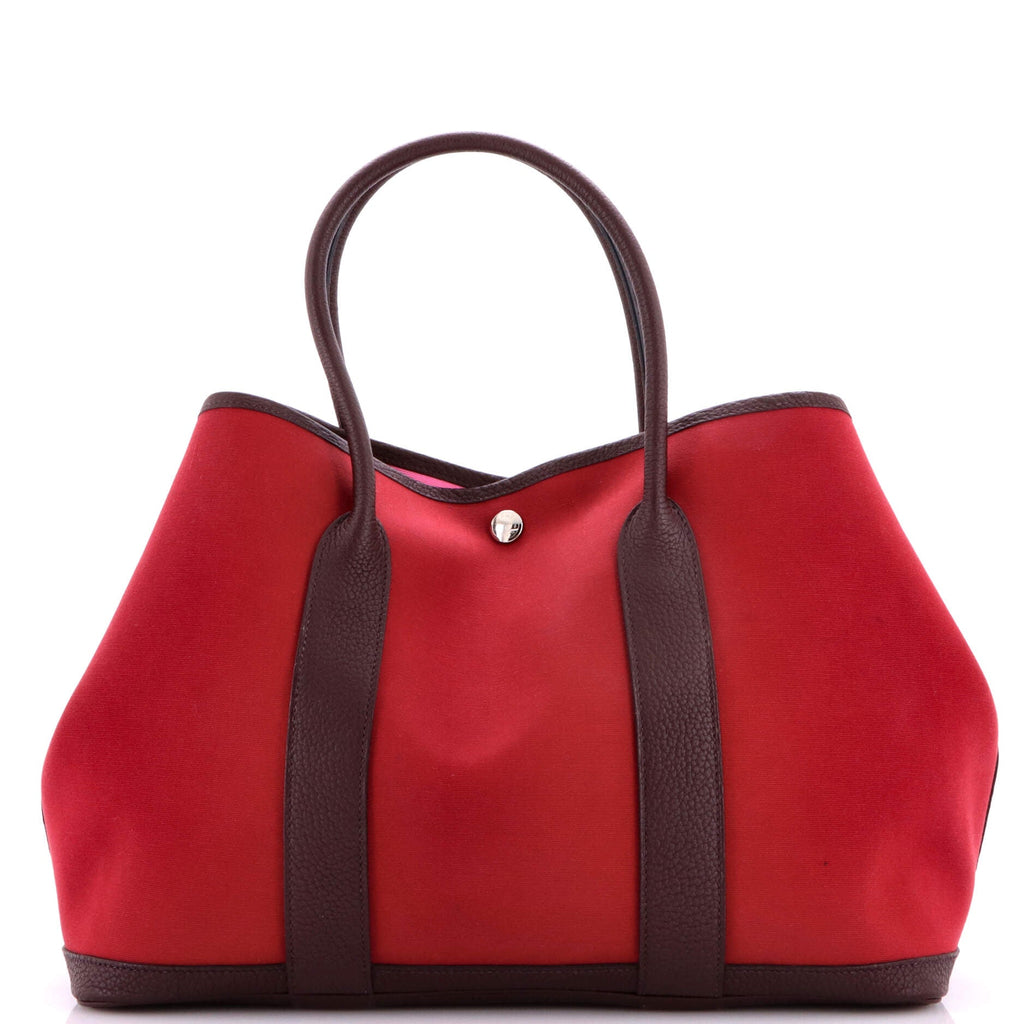 Garden Party Tote Toile and Leather 36