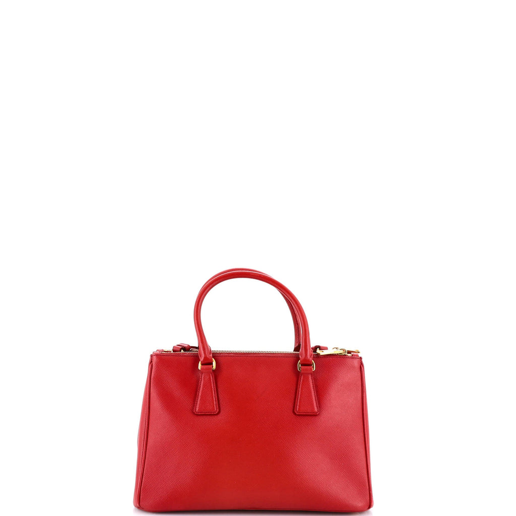 Double Zip Lux Tote Saffiano Leather Small