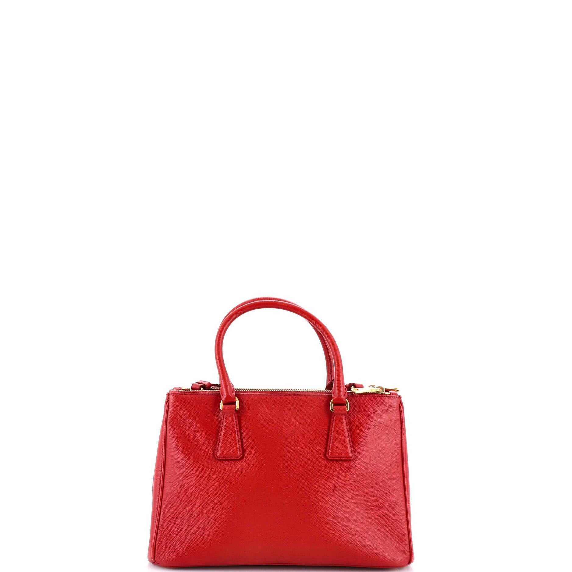 Double Zip Lux Tote Saffiano Leather Small
