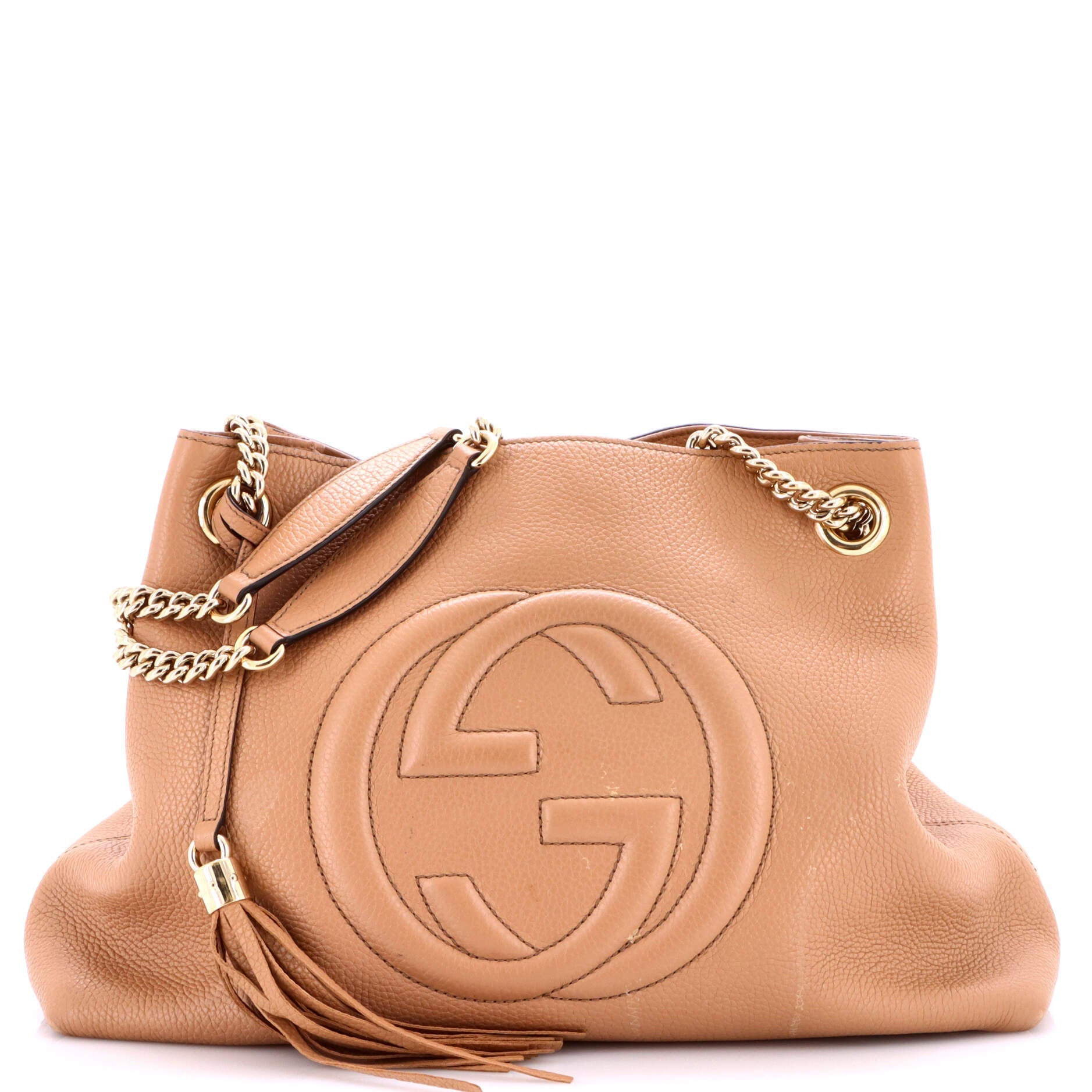 Soho Chain Strap Shoulder Bag Leather Medium