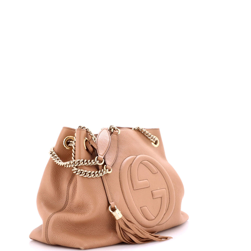 Soho Chain Strap Shoulder Bag Leather Medium