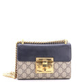 Padlock Shoulder Bag GG Coated Canvas and Leather Small