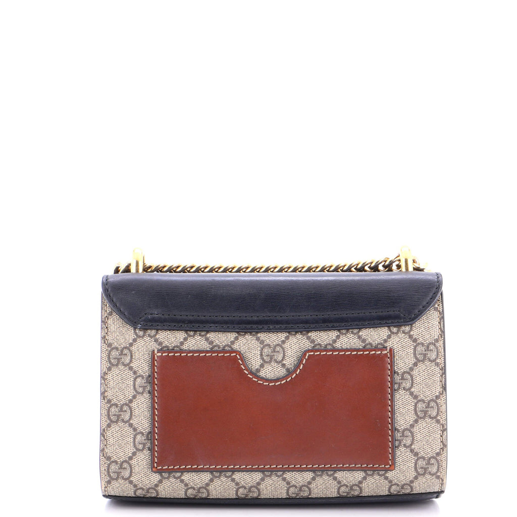 Padlock Shoulder Bag GG Coated Canvas and Leather Small
