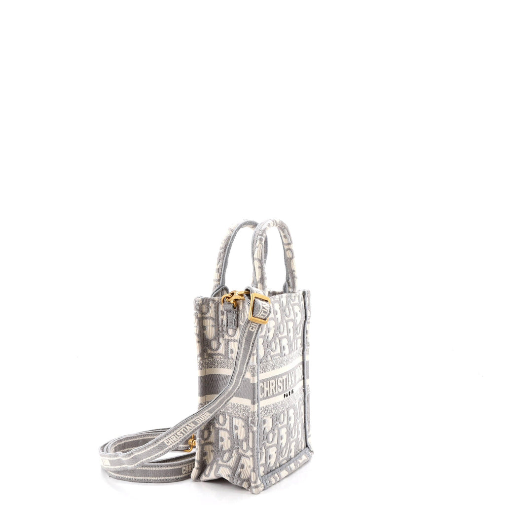 Book Tote Phone Bag Oblique Canvas Mini