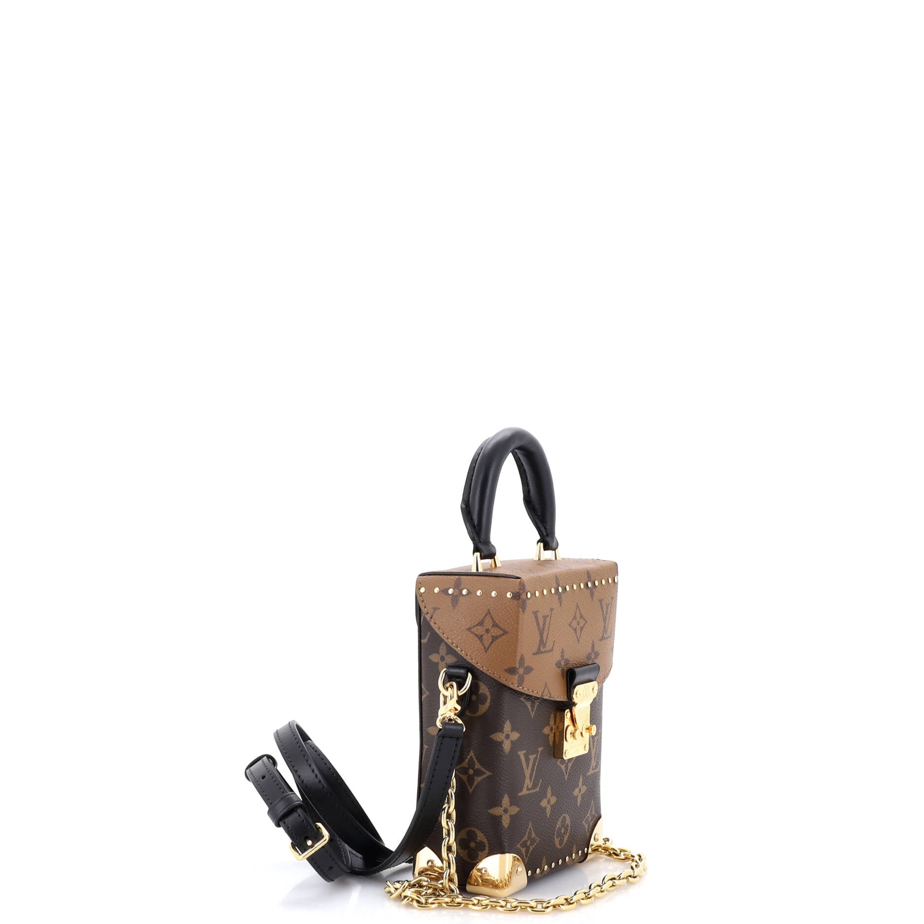 Camera Box NM Handbag Studded Reverse Monogram Canvas