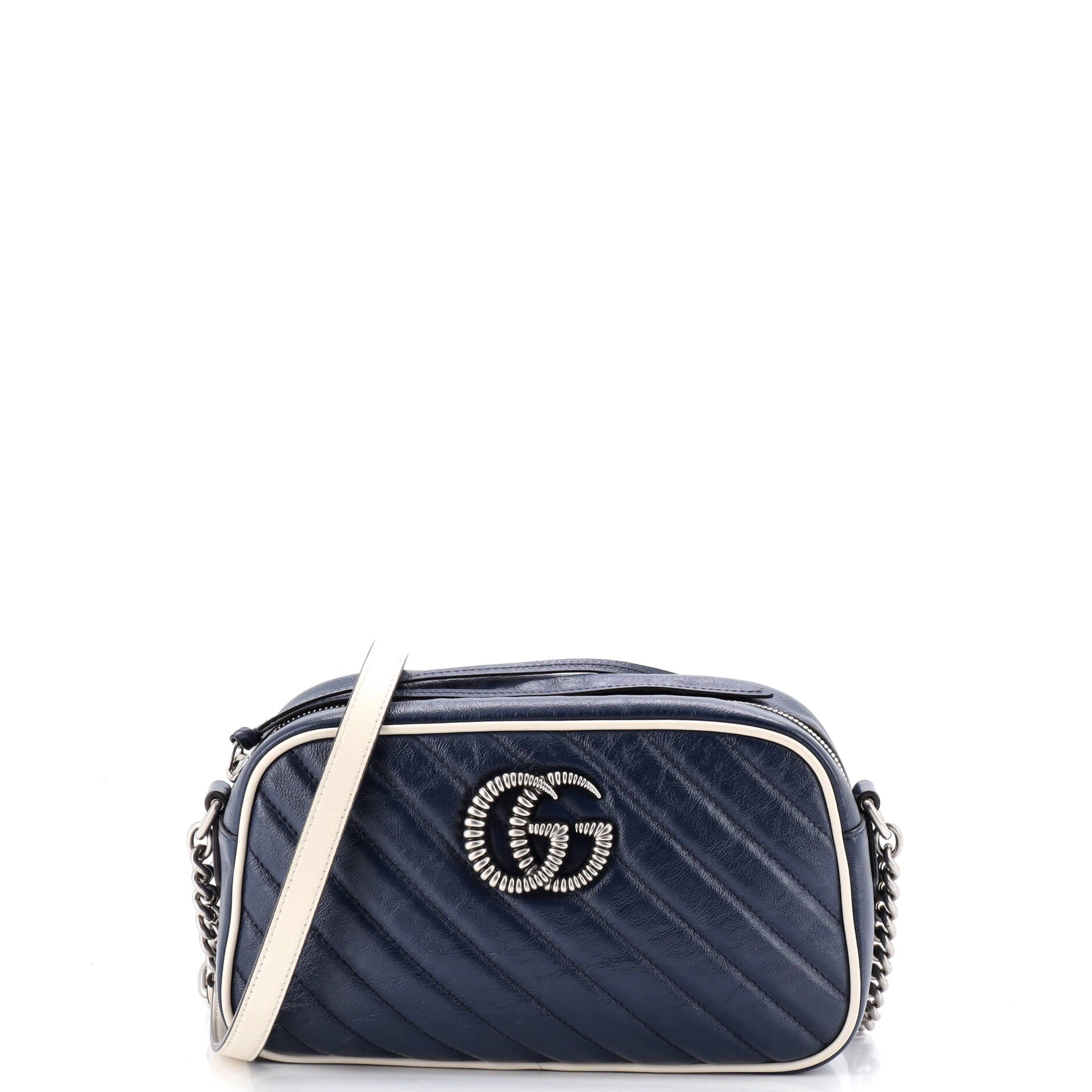 GG Marmont Shoulder Bag Diagonal Quilted Leather Small