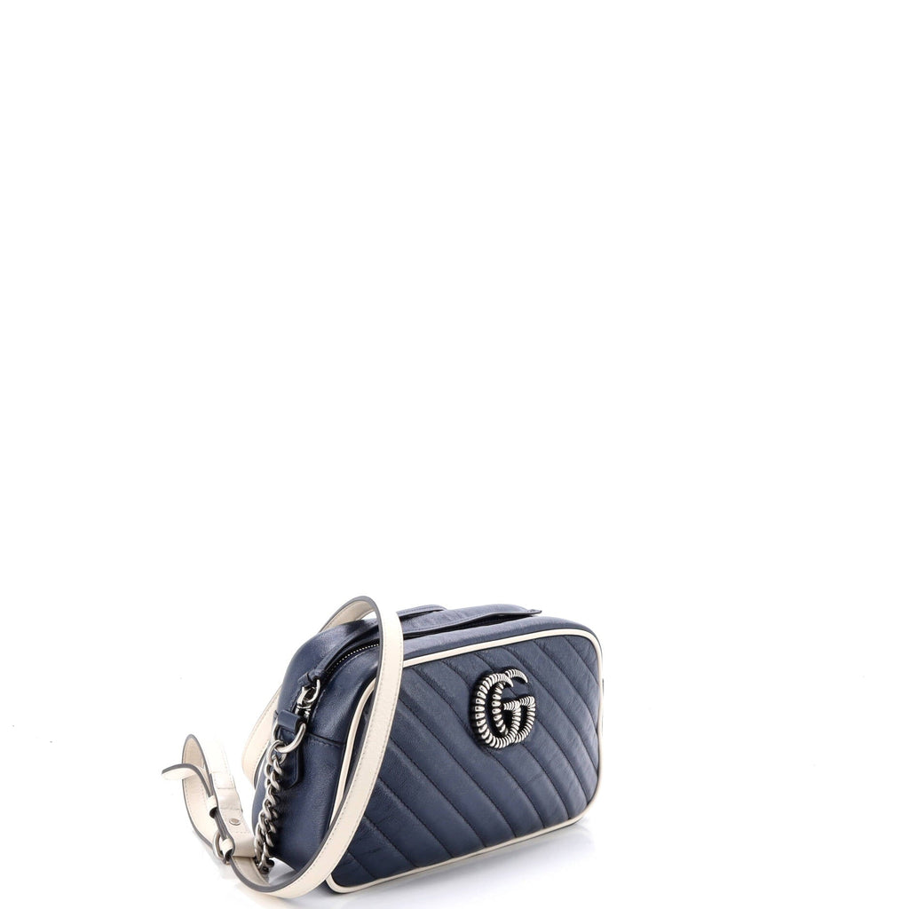 GG Marmont Shoulder Bag Diagonal Quilted Leather Small