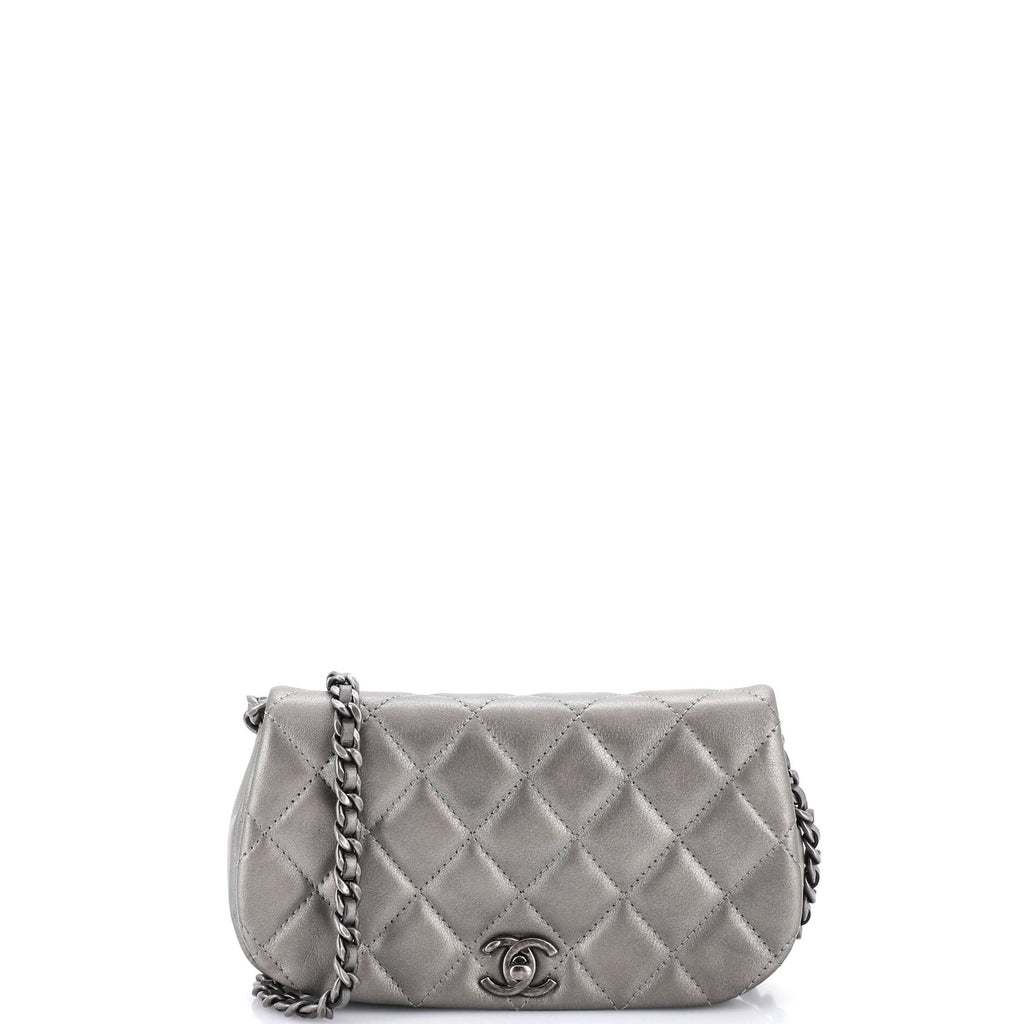 Coco Mail Clutch with Chain Quilted Calfskin