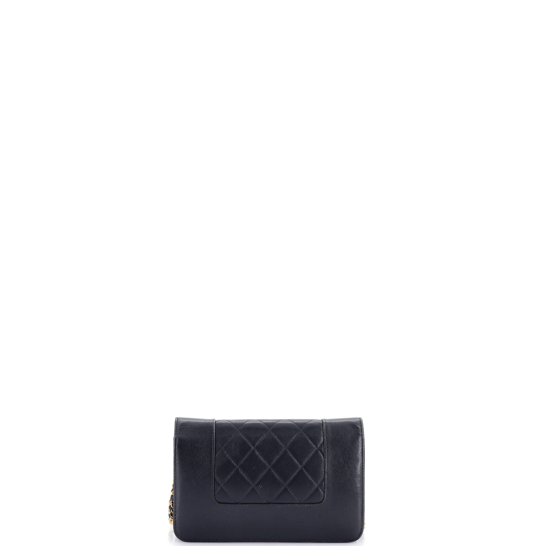 Mademoiselle Vintage Wallet on Chain Quilted Sheepskin
