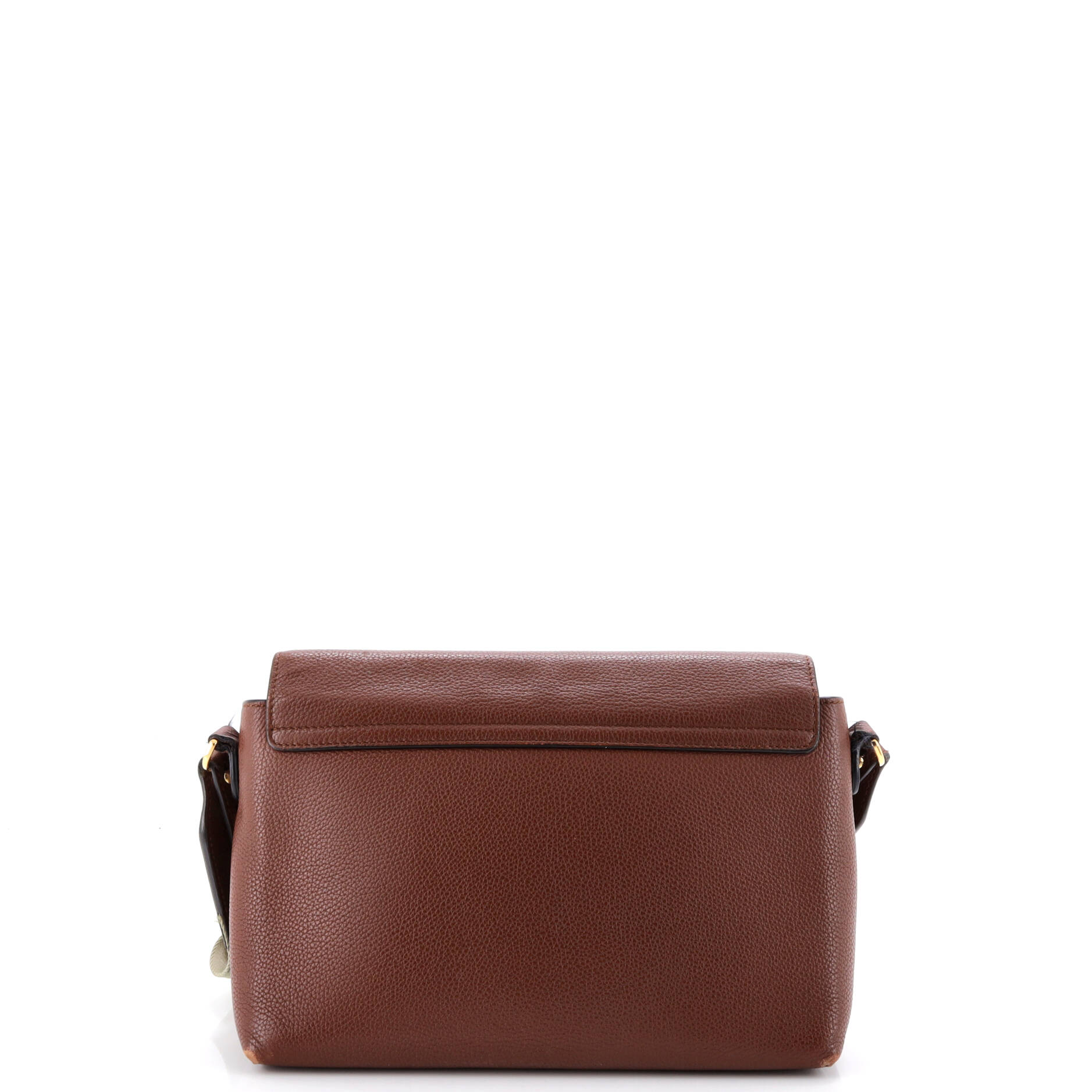 Note Crossbody Bag Leather with Vintage Check Canvas Medium