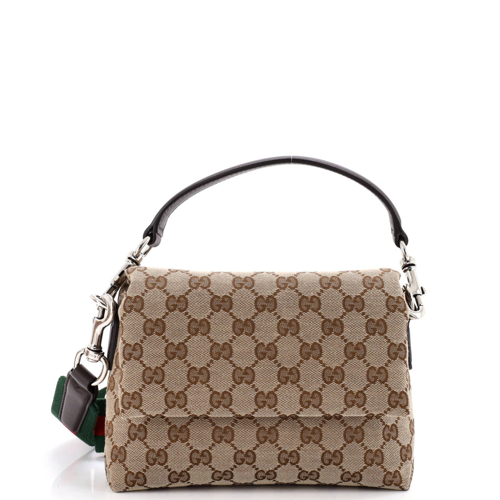 Convertible Flap Crossbody Bag GG Canvas Small