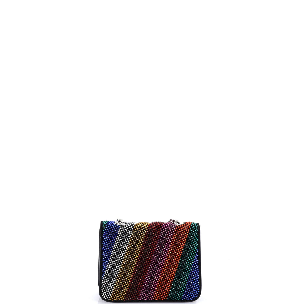 Miss Vara Bow Crossbody Bag Crystal Embellished Leather Mini