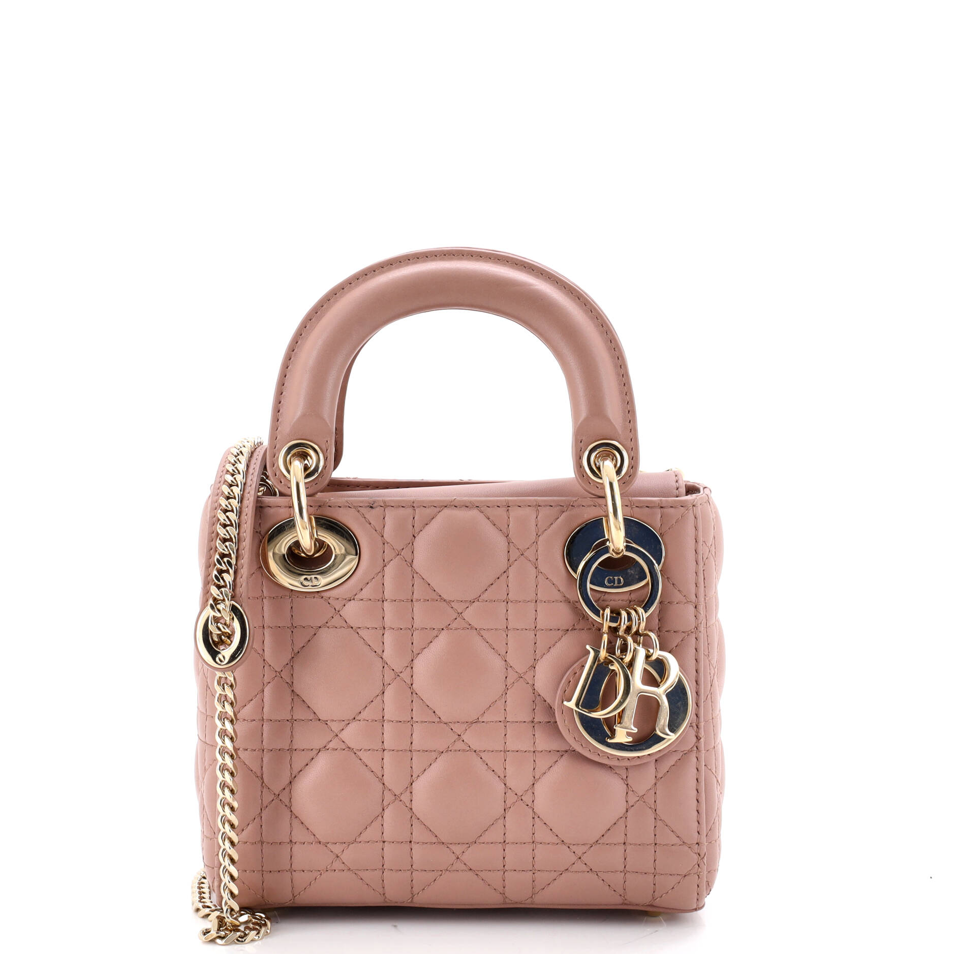 Lady Dior Chain Bag Cannage Quilt Lambskin Mini