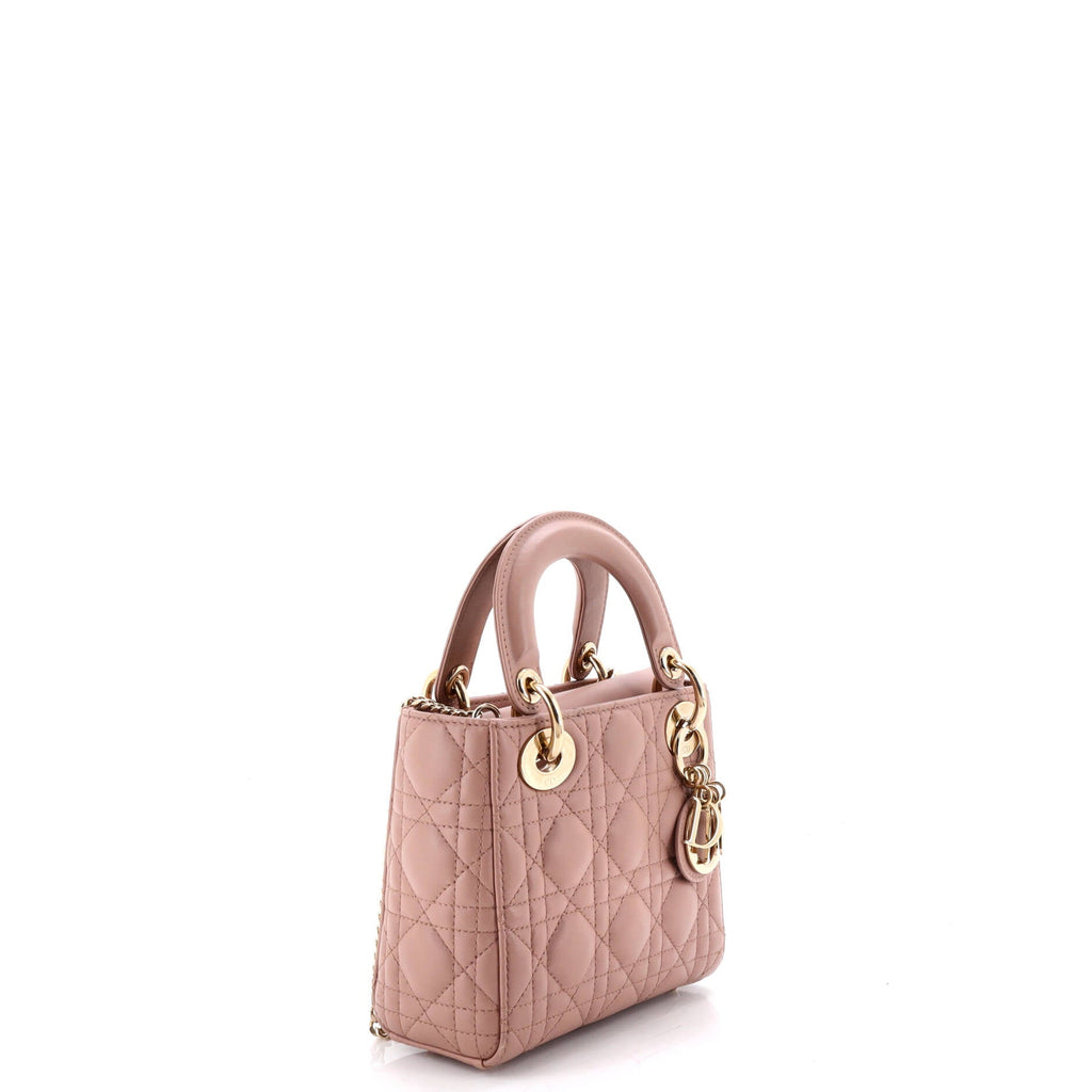 Lady Dior Chain Bag Cannage Quilt Lambskin Mini