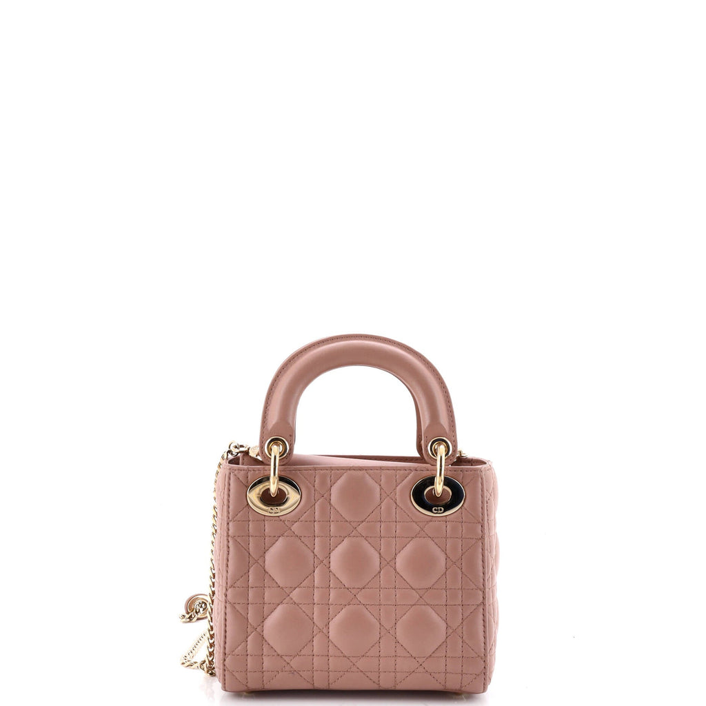Lady Dior Chain Bag Cannage Quilt Lambskin Mini