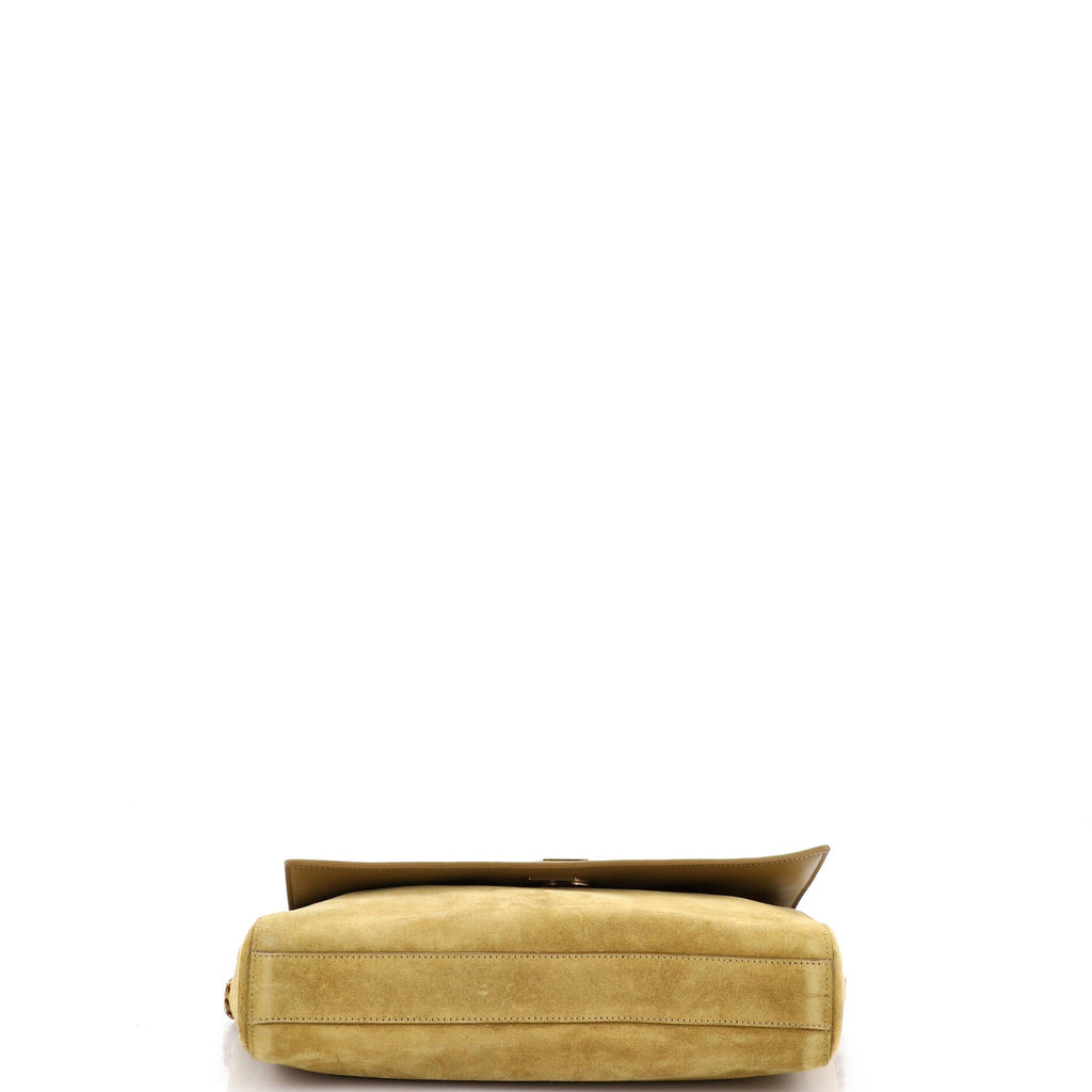 Classic Monogram Reversible Shoulder Bag Suede and Leather Medium