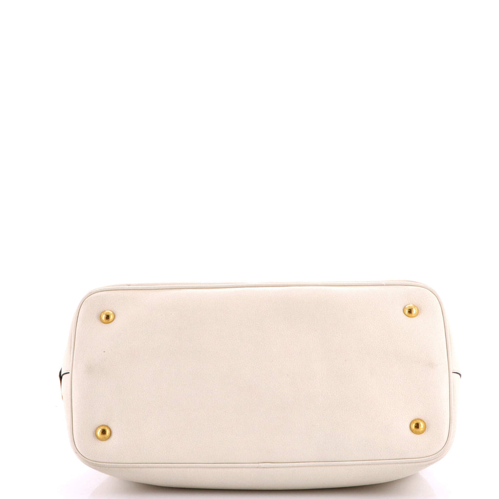 Embossed Logo Convertible Open Tote Glace Calf Medium