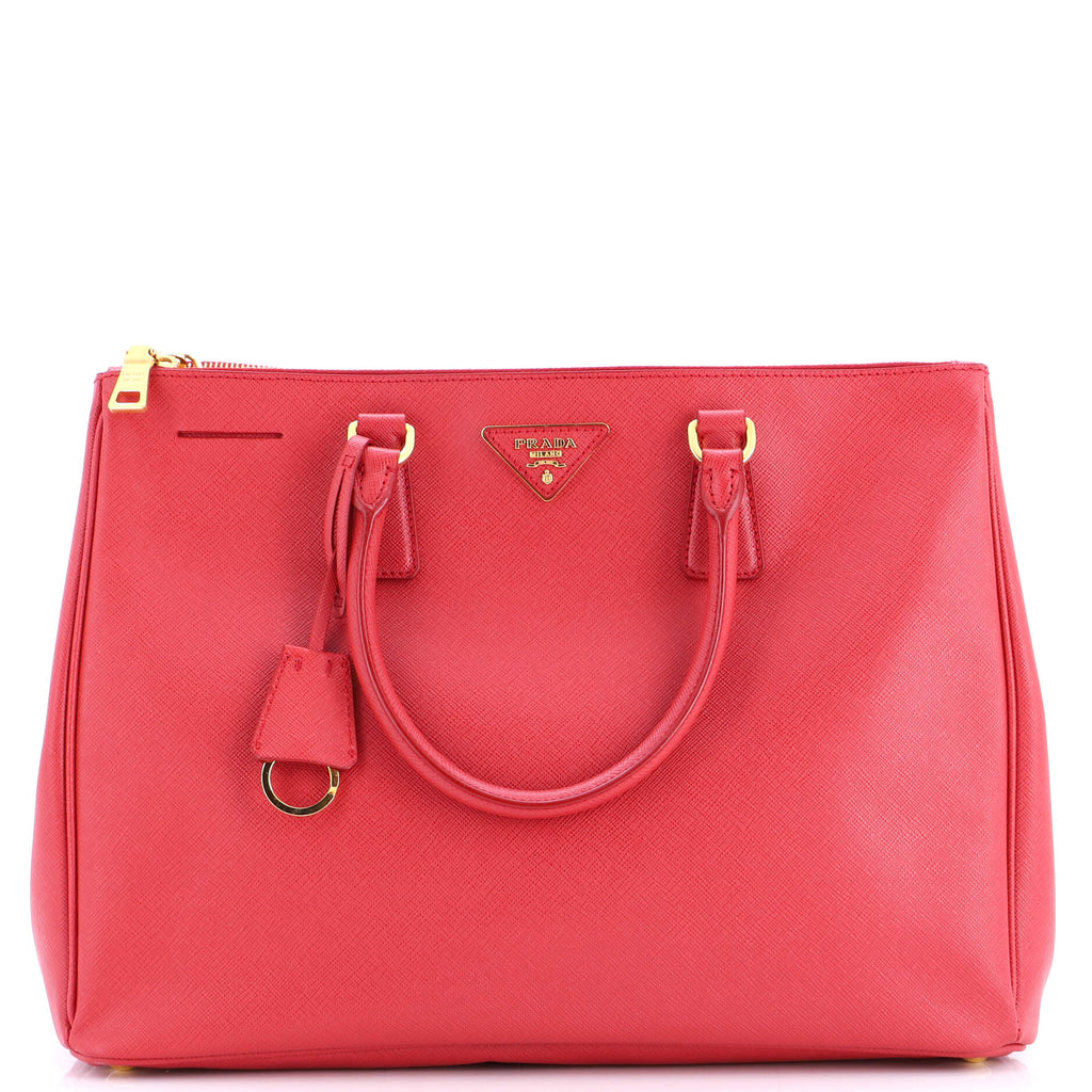 Double Zip Lux Tote Saffiano Leather Large