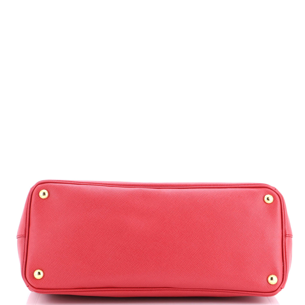 Double Zip Lux Tote Saffiano Leather Large