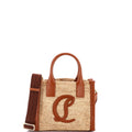 By My Side Tote Raffia with Leather Mini