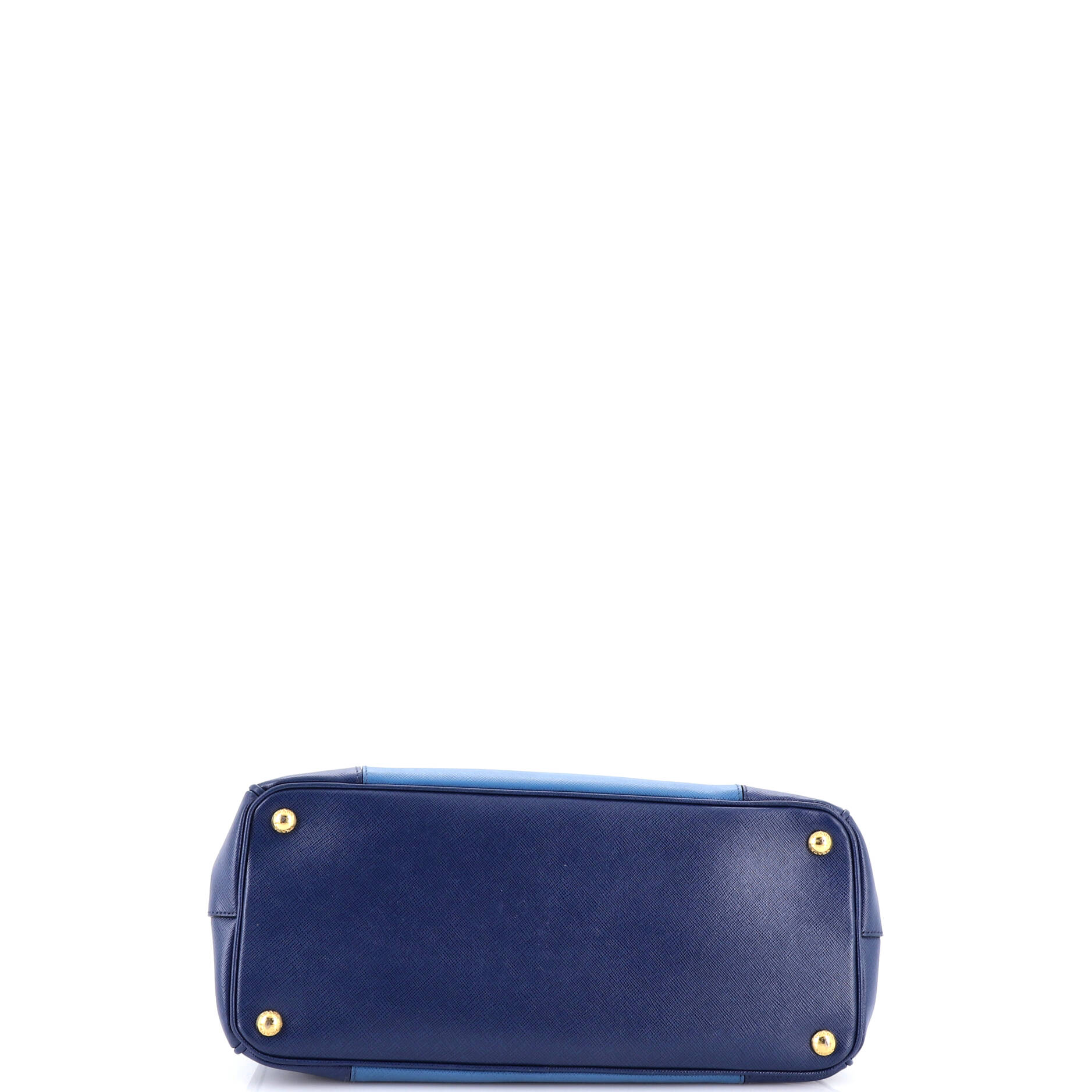 Bicolor Double Zip Lux Tote Saffiano Leather Medium
