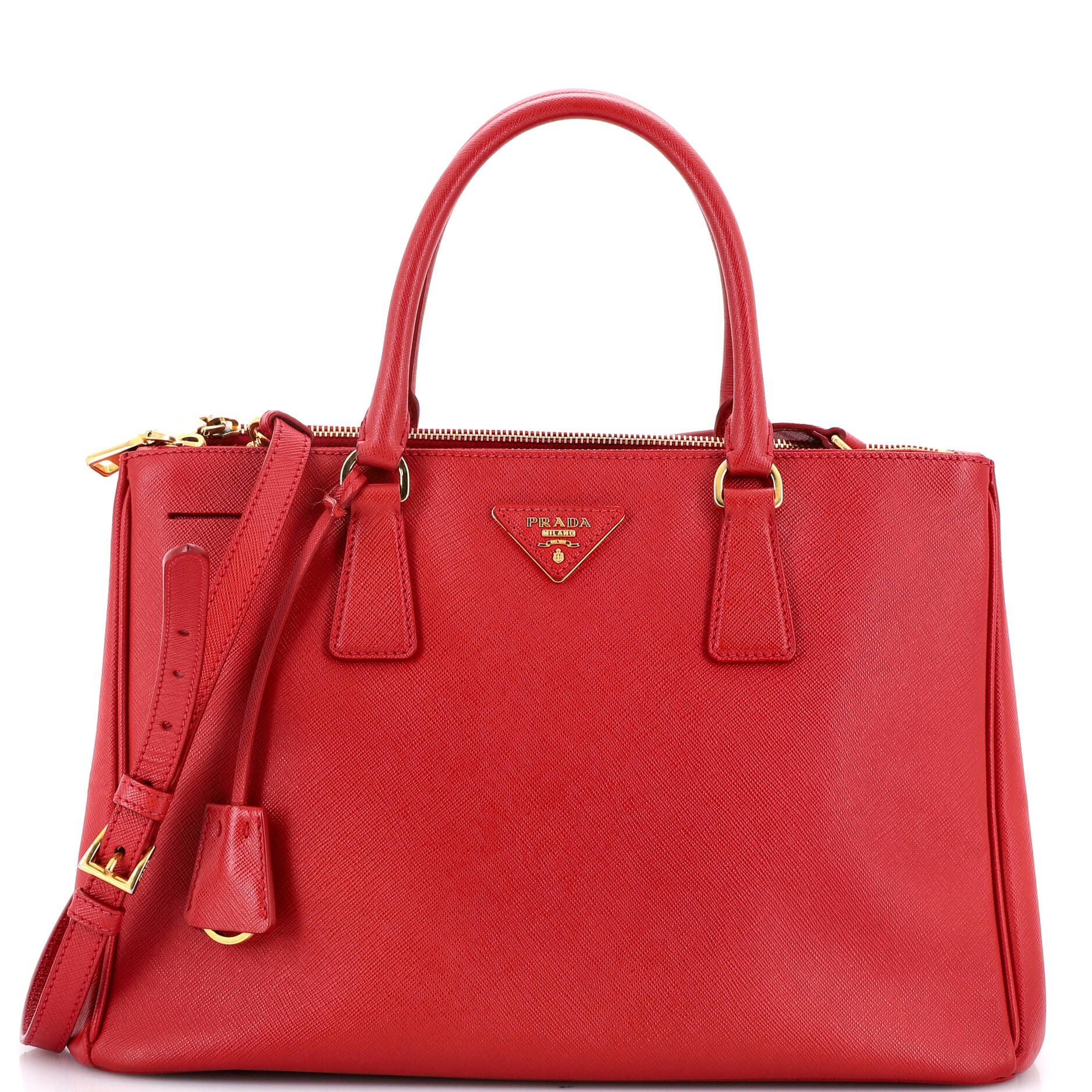 Double Zip Lux Tote Saffiano Leather Medium