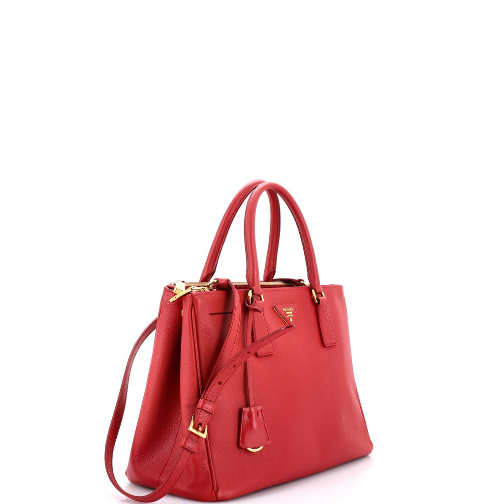 Double Zip Lux Tote Saffiano Leather Medium