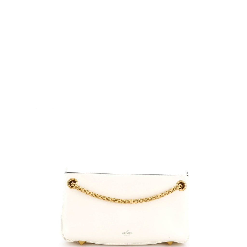 Stud Sign Shoulder Bag Leather