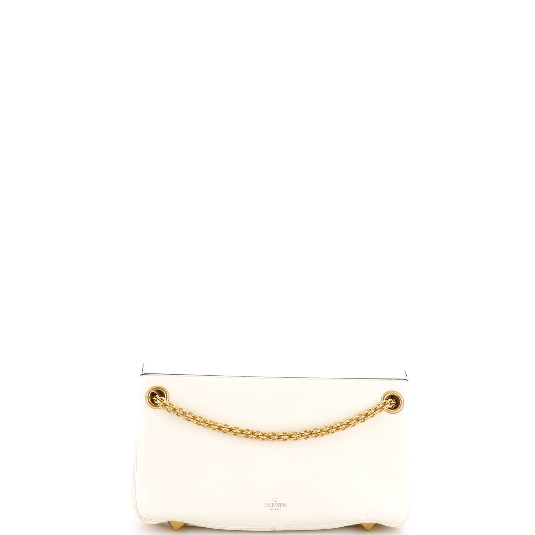 Stud Sign Shoulder Bag Leather