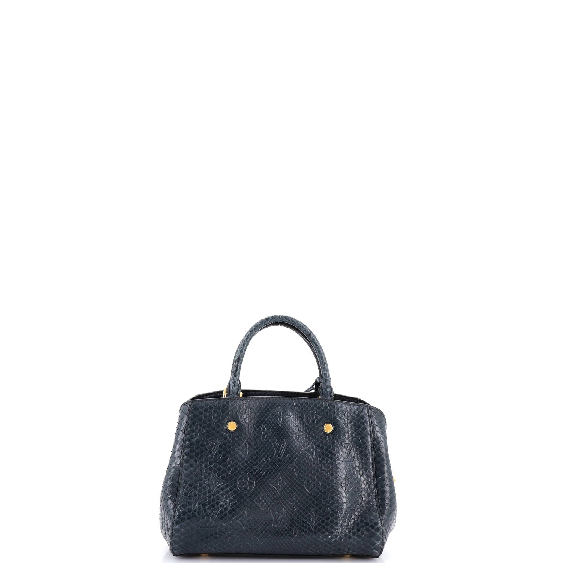 Montaigne Handbag Monogram Embossed Python BB