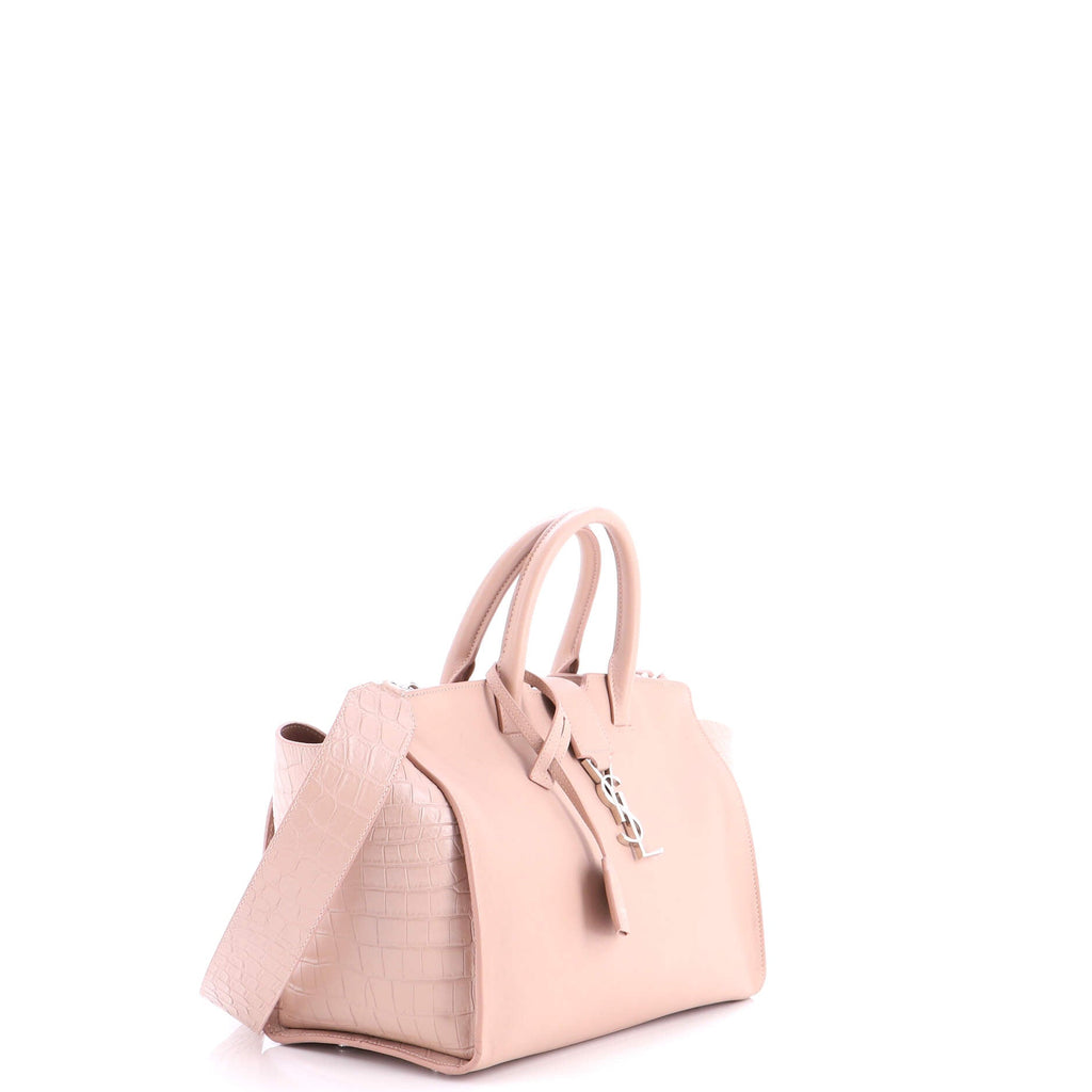 Monogram Cabas Downtown Leather with Crocodile Embossed Leather Small