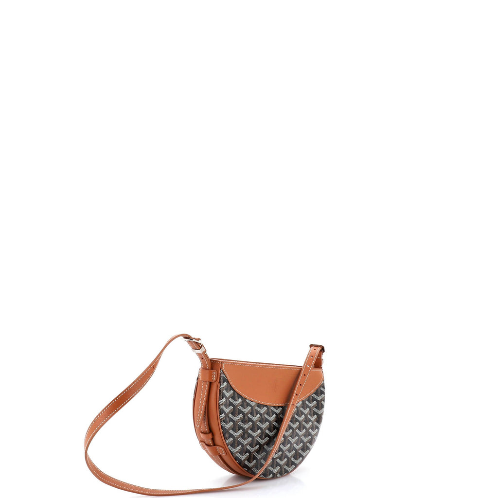 Hirondelle Shoulder Bag Coated Canvas and Leather