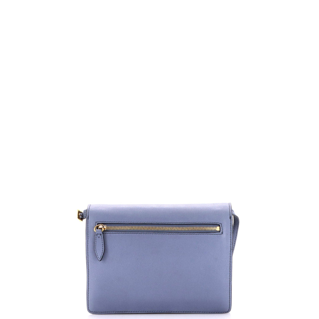 Macken Crossbody Bag Leather and House Check Canvas Small