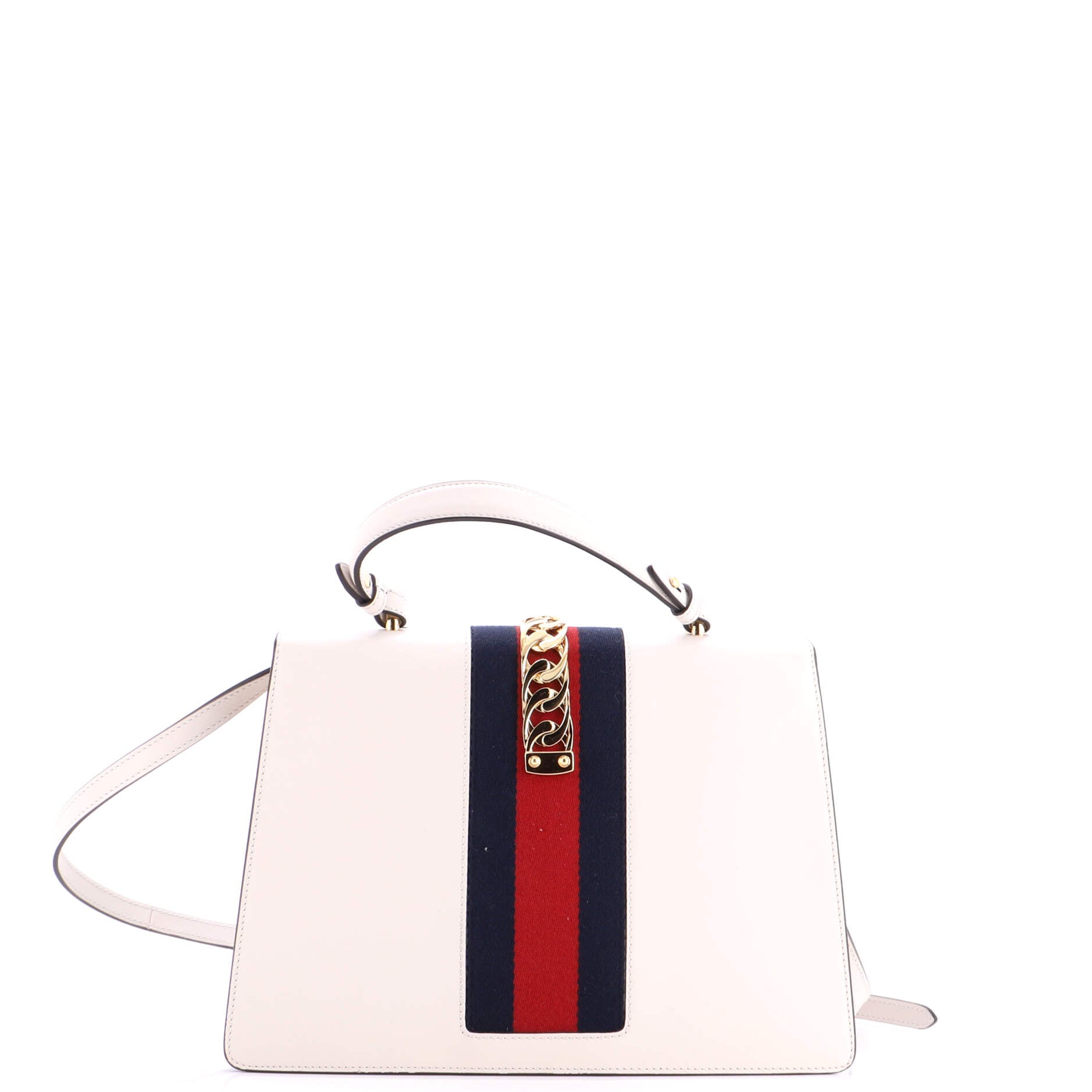Sylvie Top Handle Bag Embroidered Leather Medium