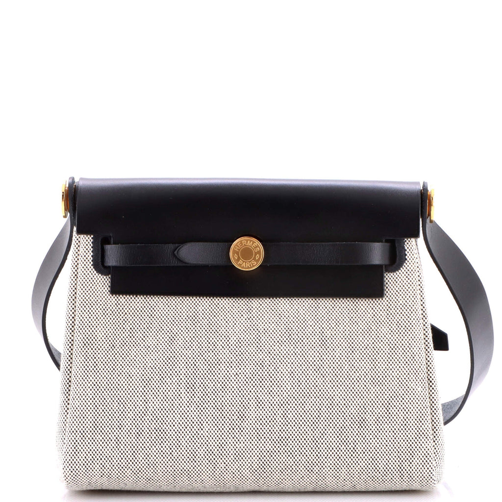Herbag Zip Toile and Leather 20