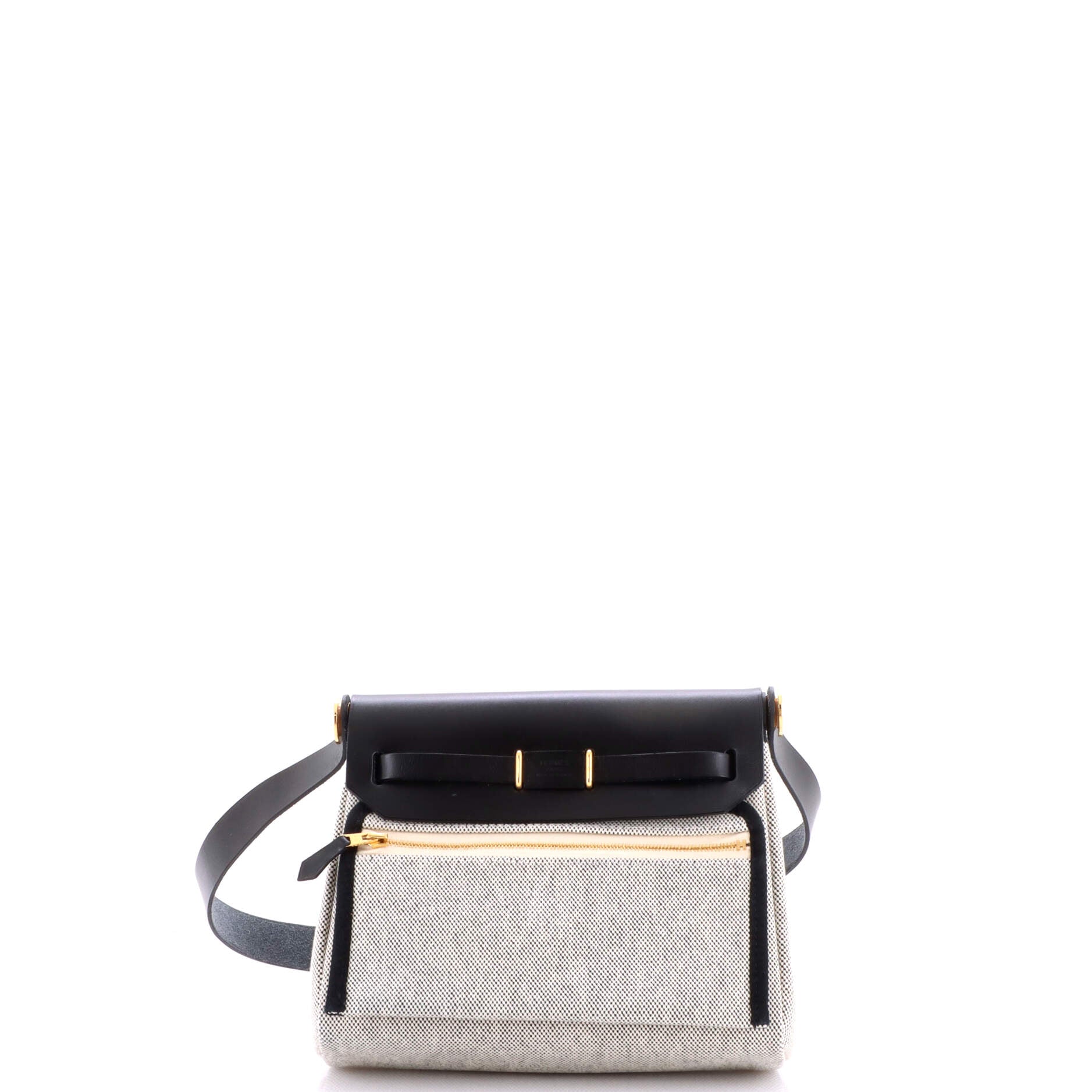Herbag Zip Toile and Leather 20