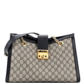 Padlock Chain Tote GG Coated Canvas with Leather Medium