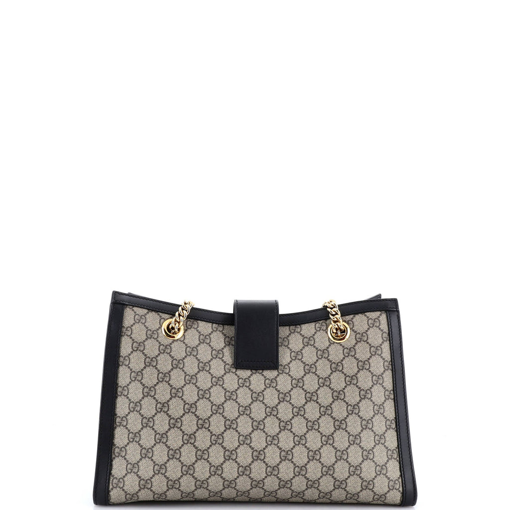 Padlock Chain Tote GG Coated Canvas with Leather Medium