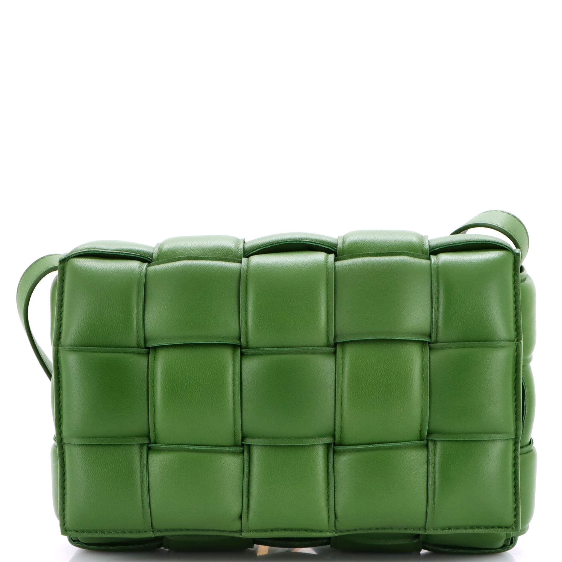 Cassette Crossbody Bag Padded Maxi Intrecciato Leather