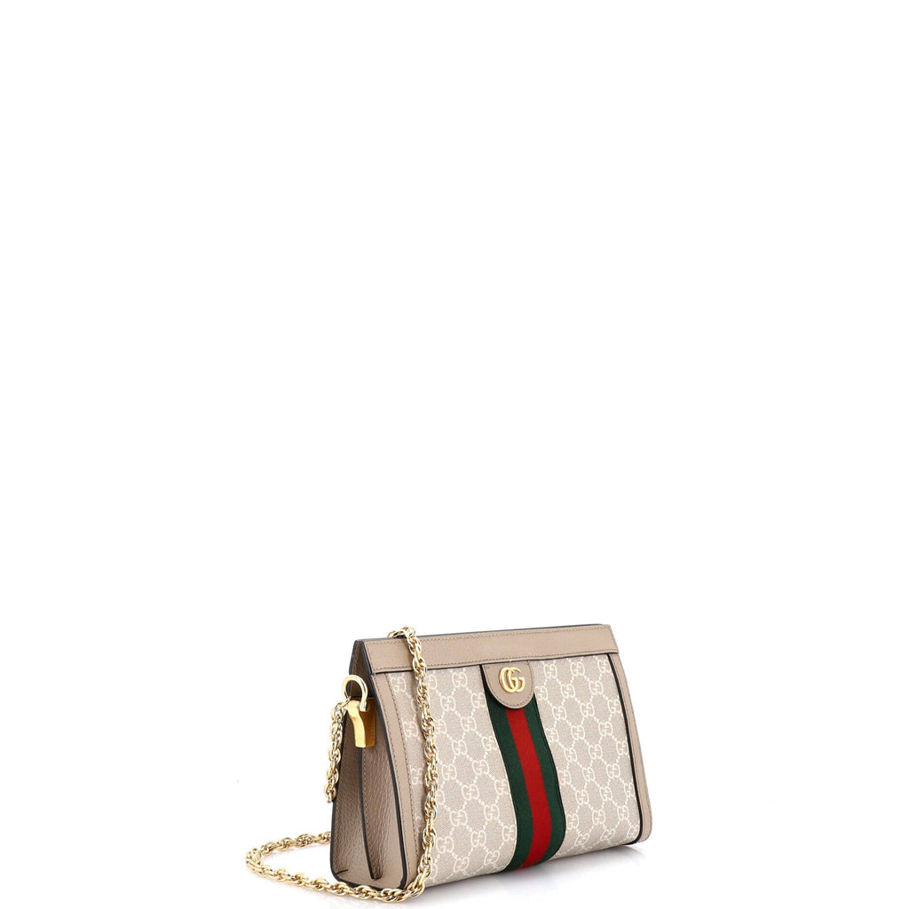 Ophidia Chain Shoulder Bag GG Coated Canvas Small