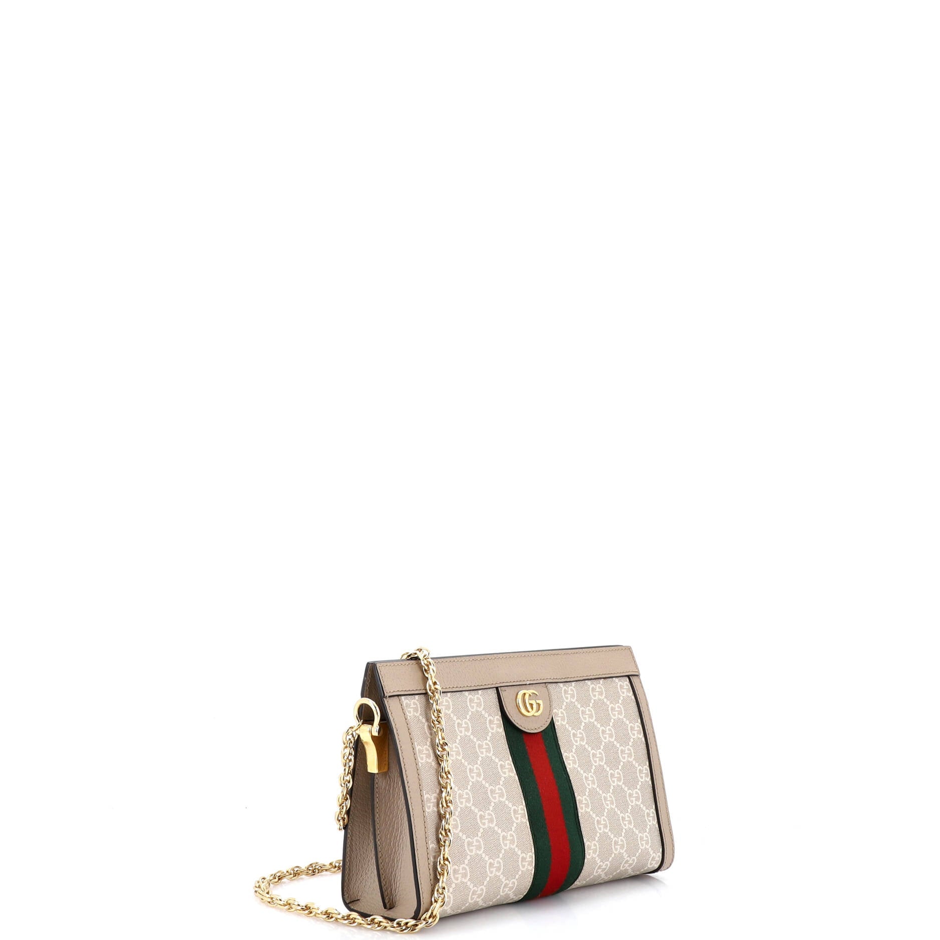Ophidia Chain Shoulder Bag GG Coated Canvas Small