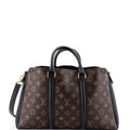 Soufflot Tote Monogram Canvas with Leather MM