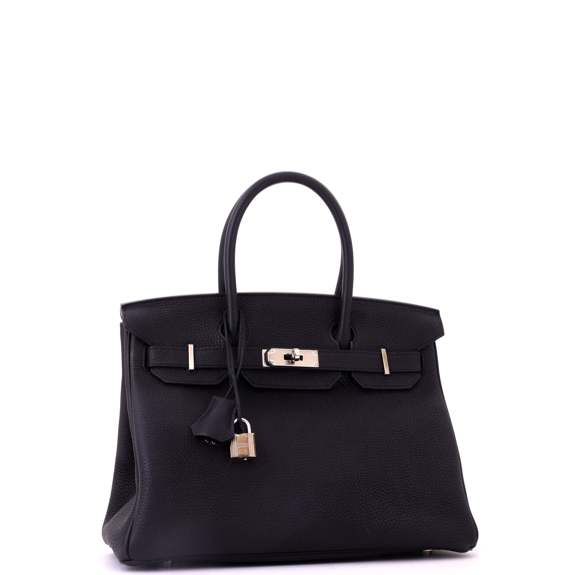 Birkin Handbag Noir Togo with Palladium Hardware 30