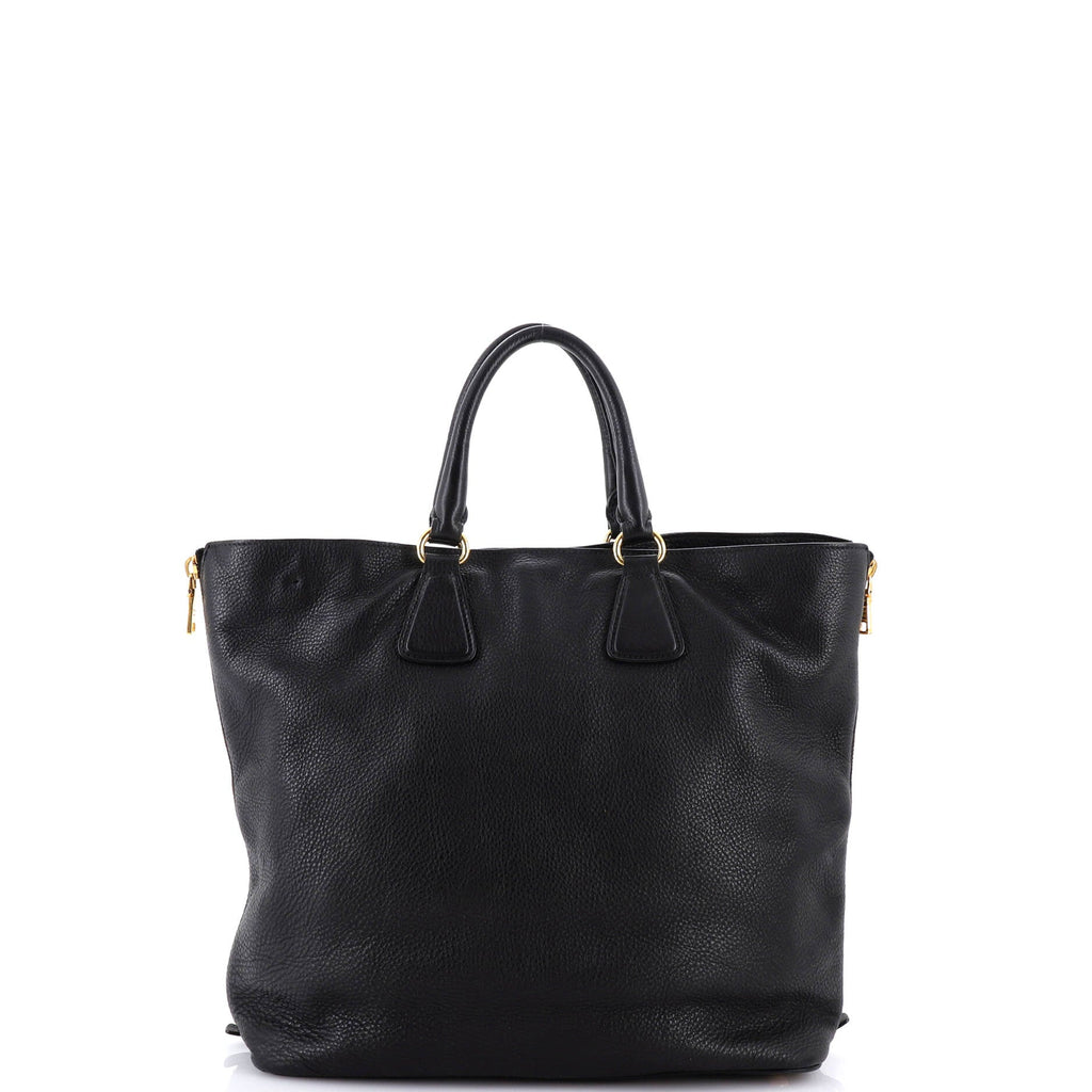 Side Zip Convertible Tote Vitello Daino Large